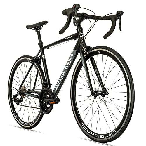 Bergsteiger Tourmalet 28 Zoll Rennrad, Aluminium Gravelbike mit 14 Gang-Schaltung, Gewicht nur 11 kg, Gravel Bike geeignet für Herren & Damen ab 170 cm