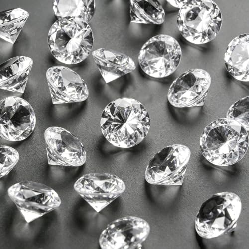 200Stk 20mm Funkelnd Diamantkristalle Streudeko Deko Hochzeit Erntedankfest
