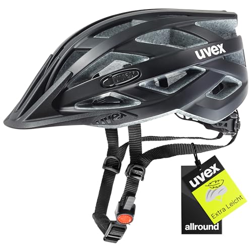 uvex i-vo cc - Leichter Allround-Helm für Damen und Herren - individuelle Größenanpassung - erweiterbar mit LED-Licht - Black matt - 52-57 cm