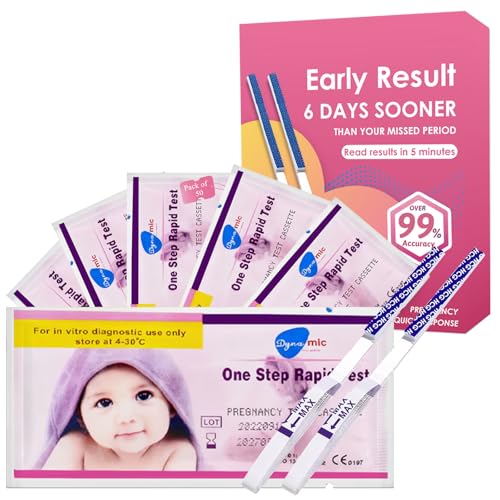 50 Stück Schwangerschaftstest Frühtest Streifen, Frühtest Schwangerschaft, Einfache Anwendung Für Frühschwangerschaftstest, Schnelle Ergebnisse, Separat Verpackt, Sauber Hygienisch,Rosa