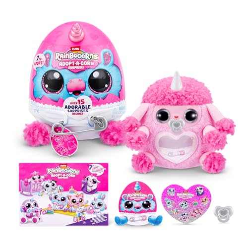 Rainbocorns, Adopt-A-Corn Surprise (Pudel) von ZURU Plüschtier, Sammlerplüsch, Baby, Überraschungseier für Mädchen & Kinder