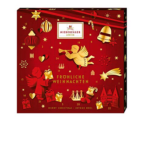 Niederegger Mini Glamour Adventskalender gefüllt mit Pralinen 168g