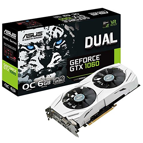 Asus Dual-GTX1060-O6G Gaming Nvidia GeForce Grafikkarte (PCIe 3.0, 6GB GDDR5 Speicher, HDMI, DVI, Displayport)