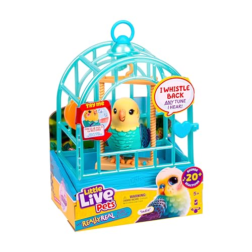 Little Live Pets Vogel & Käfig Indie, interaktives Vögelchen