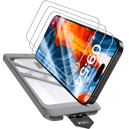 TAURI 3 Stück für iPhone 15 Pro Max Panzerglas 6,7