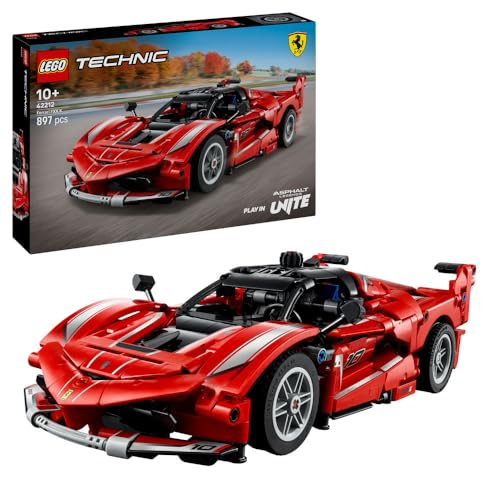LEGO Technic Ferrari FXX K - 42212 | Spielzeug ab 10 Jahren für Jungen, Rennwagen Modellauto mit V12-Motor und beweglichen Kolben, Motorsport Geschenk, 897 Teile