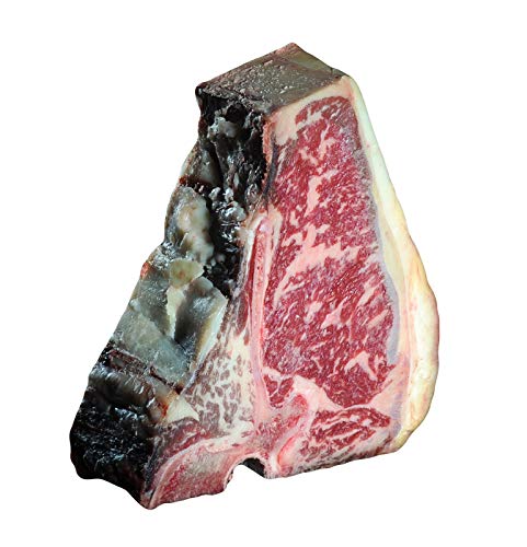T-Bone-Steak (700g) - Dry Aged, großes Steak mit Roastbeef- & kleinem Filetanteil, zum Grillen oder Kurzbraten - herzhaft , ausgereift & aromatisch
