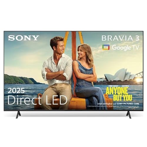 Sony BRAVIA 3 - Direct LED 50 Zoll Fernseher (K50S32), X-Balanced Speaker, Dolby Vision/Atmos, IMAX Enhanced, Google TV (2025), Google Cast, Apple AirPlay 2, Eco Dashboard 2, Game Menu 2, Smart TV