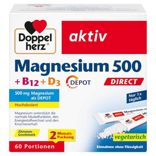Doppelherz Magnesium 500 + B12 + D3 DIRECT mit DEPOT-Funktion