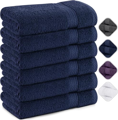 Utopia Towels Frottee Handtücher 50x100 cm, Marineblau, 6er Pack