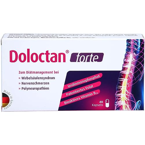 Doloctan® forte Kapseln von ZeinPharma - Germany GmbH bei Rückenschmerzen. Zum Diätmanagement bei Wirbelsäulensyndrom, Nervenschmerzen und Polyneuropathien, 40 Stück