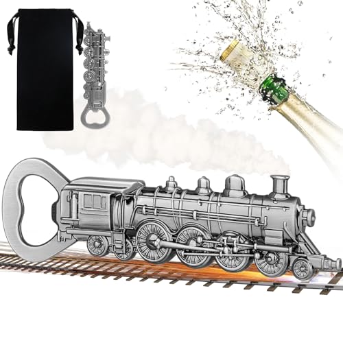 LULLEA Eisenbahn Geschenke, Zug Flaschenöffner, Dampflok Flaschenöffner Lustig, Personalisierte Geschenke für Männer Zug Fans, Vatertagsgeschenk Geburtstagsgeschenke Weihnachtsgeschenke für Männer