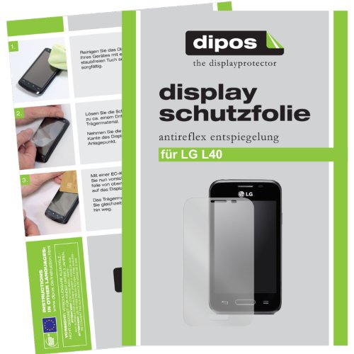 dipos I 2X Schutzfolie matt kompatibel mit LG L40 Folie Displayschutzfolie