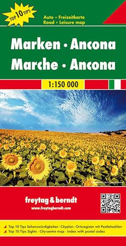 Marken - Ancona, Autokarte 1:150.000, Top 10 Tips (freytag & berndt Auto + Freizeitkarten)