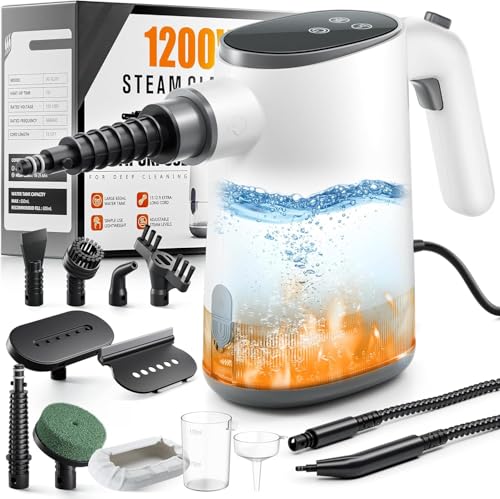 Handdampfreiniger, Dampfreiniger, 650ML Wassertank Dampfreiniger und 11-teiligem Zubehör-Set zum Entfernen von Schmutz und Fett
