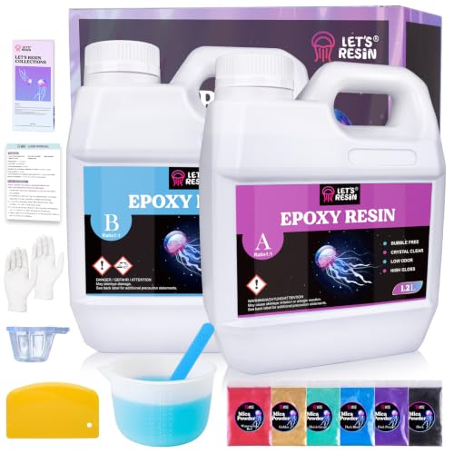 LET'S RESIN 2,4L Epoxidharz Set, Transparent Epoxy Resin