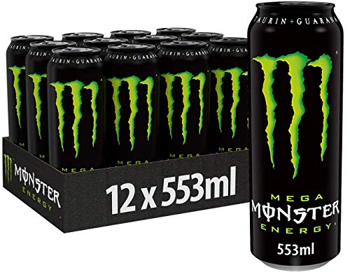 Monster Energy - koffeinhaltiger Energydrink mit klassischem Energy-Geschmack - in wiederverschließbaren Einweg Dosen (12 x 553 ml)