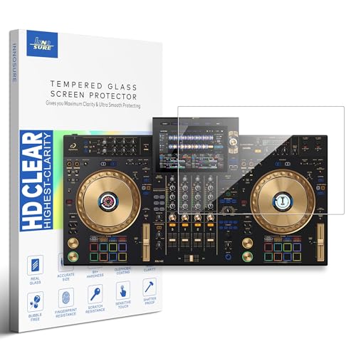 INNOSURE Gehärtetes Glas-Bildschirmschutzfolie für AlphaTheta XDJ-AZ, für Pioneer DJ XDJ-AZ All-in-One 4-Kanal Digital DJ System 10,1 Zoll Touchscreen 9H kratzfest (HD-Klar)