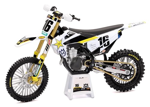 NewRay – Miniatur-Nachbildung – Husqvarna FC 450 2020 Team Zach Osborne Nr. 16-58243 – Modell aus Kollektion und Spiel für Motocross-Fans – Mehrfarbig