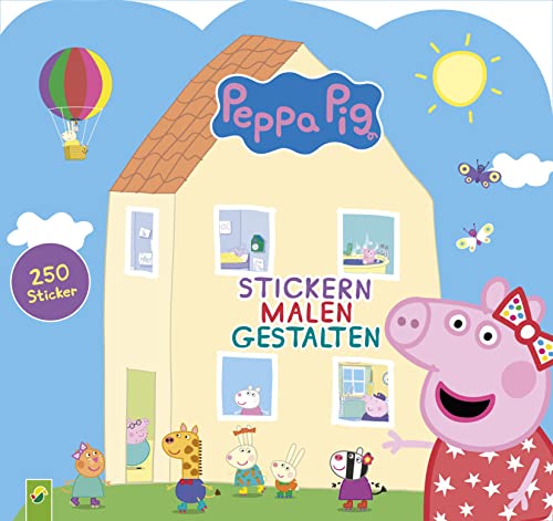 Peppa Pig- Stickern Malen Gestalten: Mit 250 tollen Stickern. Stickerbuch I Malbuch für Kinder ab 3 Jahren I Peppa Wutz