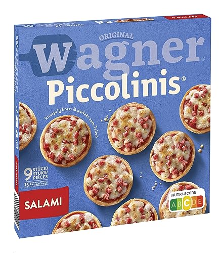 Original Wagner Steinofen Piccolinis Salami Mini-Pizza, 3 x 3 Stück, 270g (Tiefgefroren)
