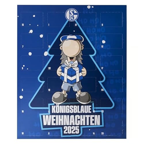Schalke 04 Adventskalender 2025 | 24 Türchen mit Schokolade | Fan-Design mit Erwin | 192 g