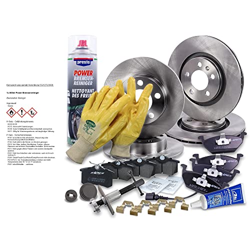 ATEC Germany Bremsenset inkl. Bremsscheiben Vorne Ø 280 mm Belüftet + Hinten Ø 230 mm Voll + Bremsbeläge Vorne & Hinten