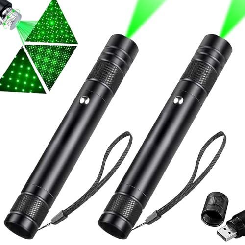 CHENBOOW Taschenlampe,2 Stück Stiftlampe,Taktische Handlampe,Taschenlampe Aufladbar,USB-Wiederaufladbarer Taktischer Strahl,mit 4 Lichtmodi,für Himmel,Outdoor,Camping
