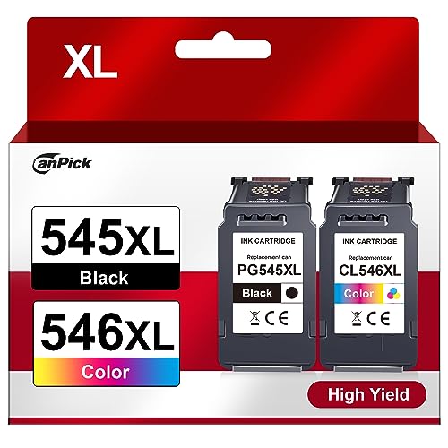 CanPick PG 545 CL 546 XL PG-545XL CL-546XL Multipack Ersatz für Canon Druckerpatrone 545 546 XL für Pixma MX495 TR4550 TR4551 MG2550s MG2555s TS3150 TS3151 TS3350 MG3050 MG3051 (1 Schwarz 1 Farbe)