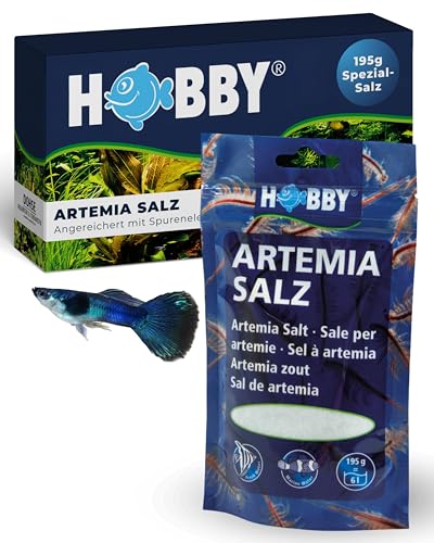 HOBBY Aquaristik Artemia Salz I 195 g I Spezial-Salz zur Zucht von Artemia-Nauplien I Salz zur Zucht von nährstoffreichem und gesundem Lebendfutter I Salz zur Artemien Aufzucht I hohe Schlupfrate