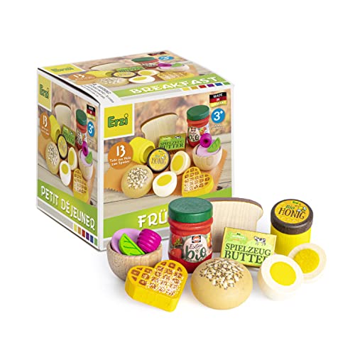 Erzi 28141 Spiel Set Frühstück Sortiment (13 Stück FSC Buchenholz)
