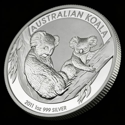 BDJAOZALL Gedenkmünzen Australischer Koala 2011 1 Unze Silber-Souvenir-Münze Elizabeth Ii Australien Sammlung Geschenke