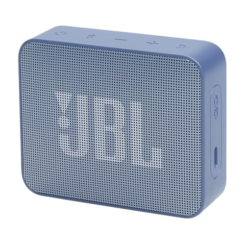 JBL GO Essential 2, tragbarer Bluetooth-Lautsprecher mit Original Pro Sound, bis zu 5 Stunden Akkulaufzeit, mit IP67 wasserdichtem Design, Blau