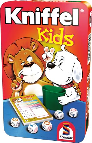 Schmidt Spiele 51245 Kniffel Kids, Bring mich mit Spiel in der Metalldose
