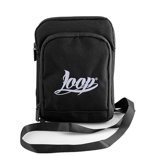 Loopcolors Pusherbag Brusttasche Unisex Hip-Hop Graffiti Streetwear (schwarz silber)