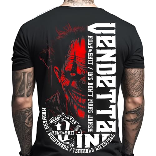Vendetta Inc. Herren Shirt Insane Clown schwarz VD-1317 (DE/NL/SE/PL, Alphanumerisch, 4XL, Regular, Regular, Schwarz)