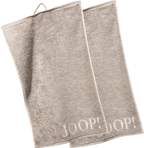 Joop! Gästetuch Classic Doubleface im 2er-Pack Walk-Frottier beige Größe 30x50 cm