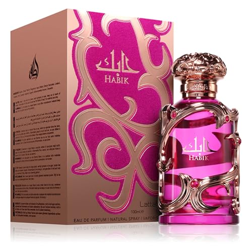 Lattafa Habik - Floral, Fruity, Fresh, Musky, Eau de Parfum, Spray, Long-Lasting Fragrance for Women, 100 ml