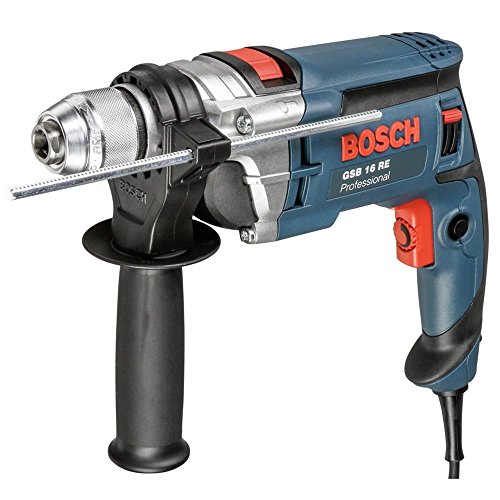 Bosch Professional Schlagbohrmaschine GSB 16 RE (inkl. Schnellspannbohrfutter 13mm, Tiefenanschlag 210mm, Zusatzhandgriff, Handwerkoffer)