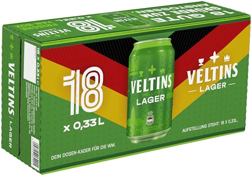 VELTINS Helles Lager WM-Box, EINWEG (18 x 0.33 l Dose)