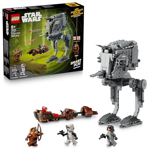 LEGO Star Wars 75424 SMART Play: AT-ST Angriff auf Endor - Kompatibles Interaktives Spielzeug inkl. 2 SMART Tags und Wicket Minifigur - Geschenk für Jungen und Mädchen ab 8 Jahren und Erwachsene Fans