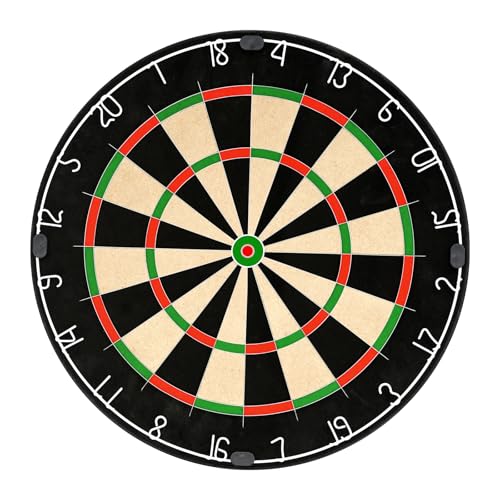 Dartscheibe Set, Professionelle Borsten Dart Scheibe, 46cm Sisal-Dartscheibe mit 12 Stahlspitzen-Dartpfeilen, dünne Drahtspinne, rotierendes Zahlenring-Dartscheiben-Set für Pub Family Office-Spiele