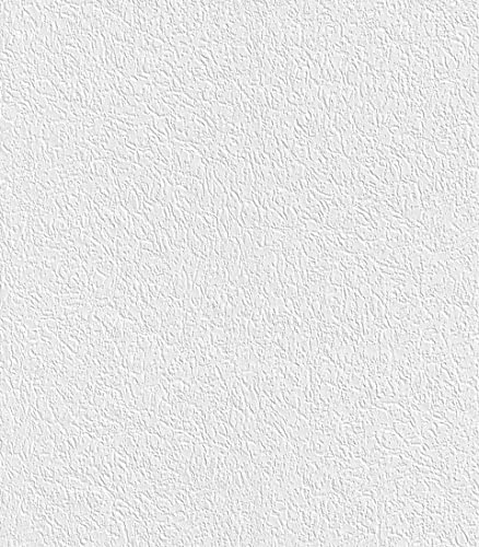 Rasch Tapete 882100 - Einfarbige Papiertapete in Weiß mit Struktur in Putz-Optik - 10,05m x 0,53m (LxB)