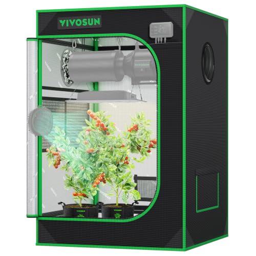 VIVOSUN Growzelt 60x60x90cm mit Reflektierende Mylar für Indoor-Anbauzelt