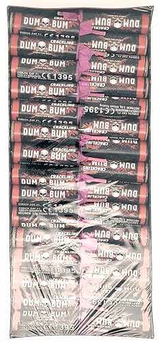 vama DumBum Crackling mit roter Bengalflamme und Knatter Finale für Outdoor Jugendfeuerwerk (1)