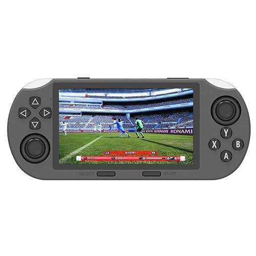 Whatsko SF3000 Retro Konsole, Game Konsole, Handheld Spielkonsole mit Duale Joysticks, 4.5 Zoll IPS Bildschirm, 14 Emulatoren für Klassische Spielkonsolen, 64 GB, 3000 mAh Akku (Schwarz)
