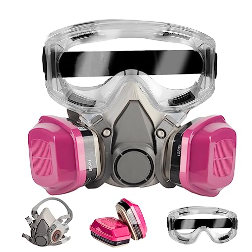 Staubmaske Atemmaske: Atemschutzmaske Staub Schutzmaske mit Filter & Brille