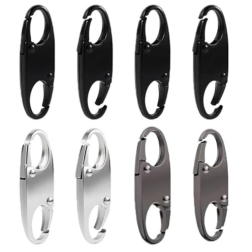 Dreamil 8 Stück Reißverschluss Clip Diebstahl Abschreckung, Diebstahlsicherung Rucksack Zipper Anti-Diebstahl Reißverschlussschlösser, für Rucksäcke Gepäck Handtaschen und Brieftaschen(3 Farben)