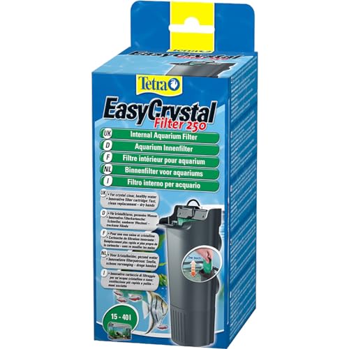 Tetra EasyCrystal Aquarium Innenfilter IN 250 - Filter für 10-40 L Aquarien, für kristallklares gesundes Wasser, einfache Pflege, intensive mechanische, biologische und chemische Filterung