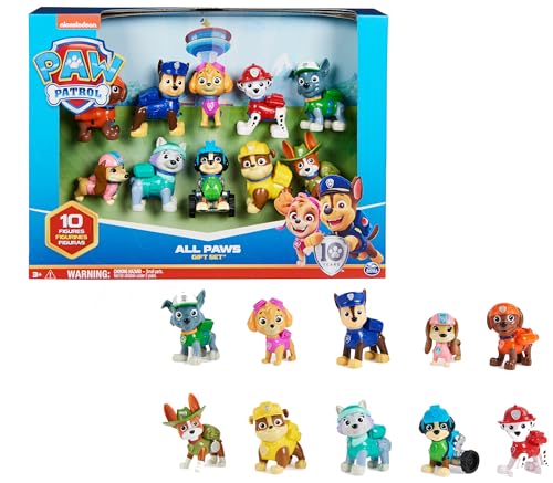 PAW Patrol, Action Pack Pups Figuren Geschenkset mit 10 Hundefiguren zum Sammeln, Spielzeugfiguren, ab 3 Jahren